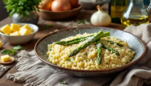 Risotto agli asparagi: la tecnica dello chef per una mantecatura cremosa e perfetta