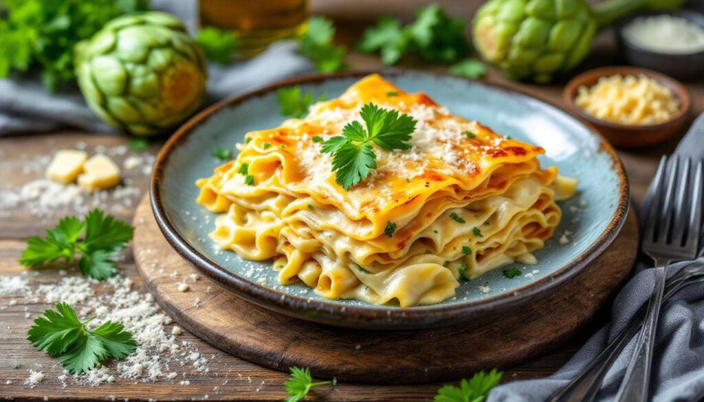 Lasagne vegetariane con carciofi: la versione di primavera che sostituisce il ragù