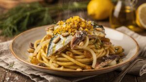 Pasta con le sarde alla siciliana: la ricetta originale con finocchietto selvatico e pinoli