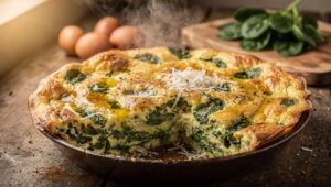 Frittata di spinaci al forno alta e soffice: una ricetta facile e veloce