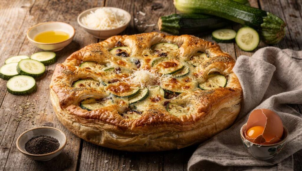 TORTA SALATA con ZUCCHINE e PROVOLA di Pasta Sfoglia velocissima