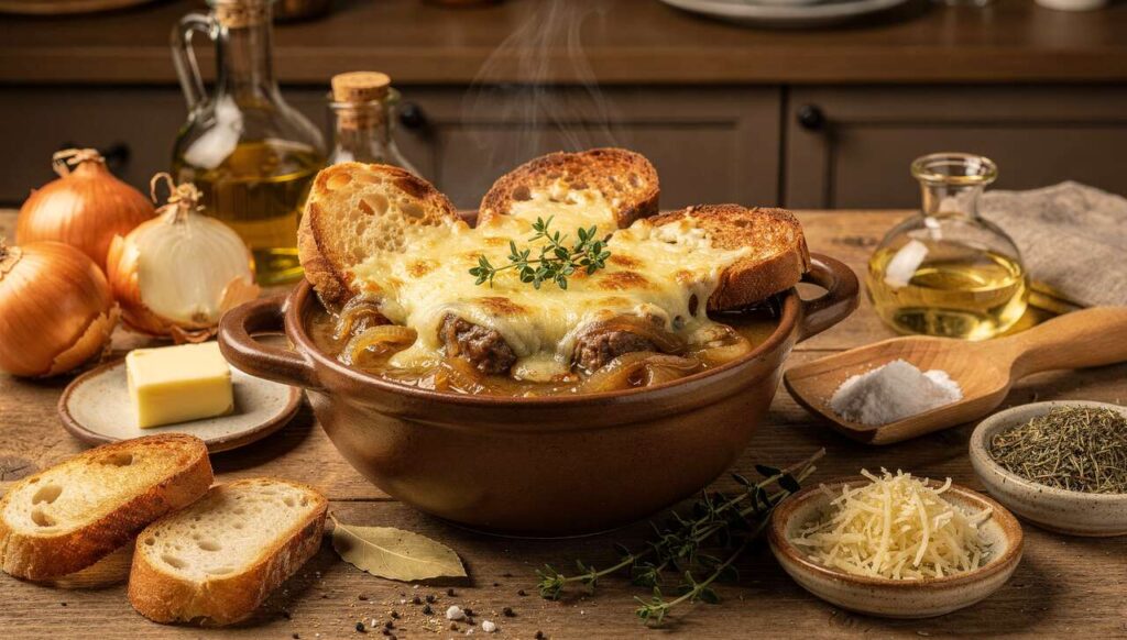 Zuppa di cipolle francese gratinata: ricetta facile e super saporita