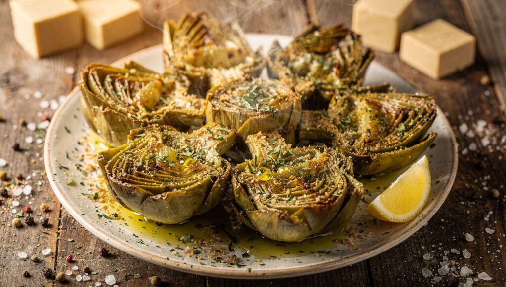 Carciofi al forno (semplici, morbidi, leggeri)