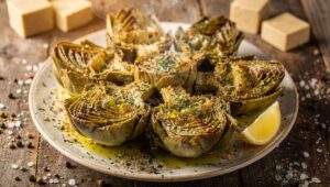 Carciofi al forno (semplici, morbidi, leggeri)