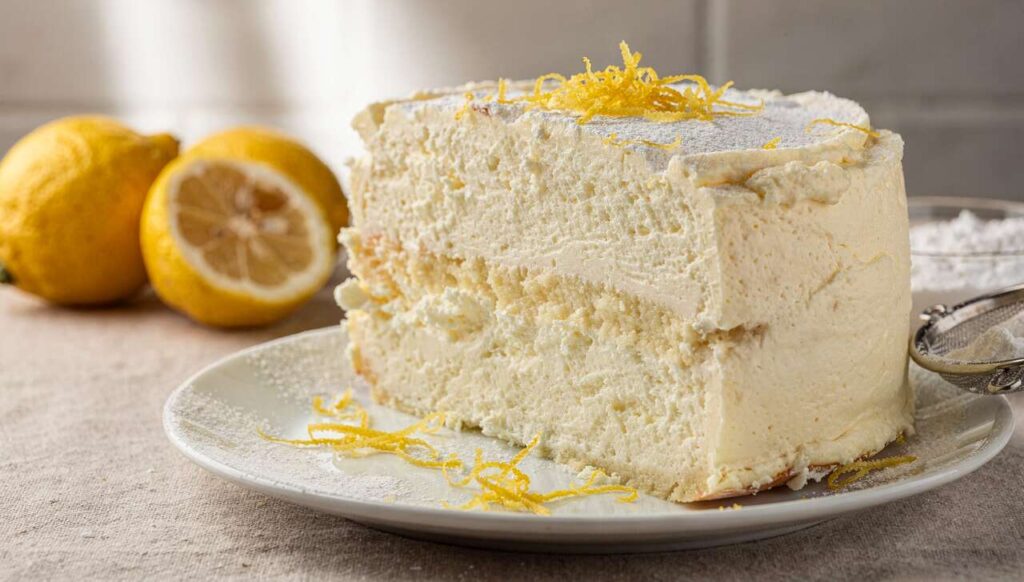 Gateau cremosissimo di ricotta e limone: dolce goloso senza farina