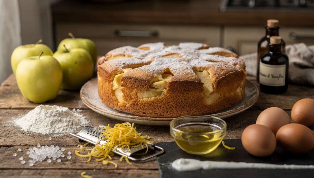 TORTA di MELE Soffice al Limone ricetta semplice del dolce altissimo fatto in casa