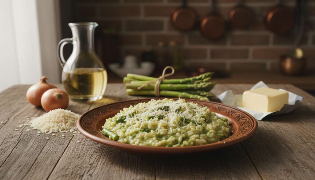 Risotto agli asparagi verdi: la mantecatura perfetta per un primo cremoso e profumato