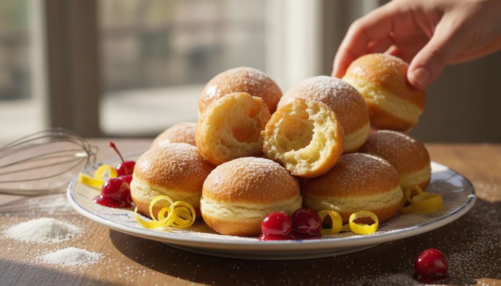 Zeppole di San Giuseppe fritte: l'impasto che gonfia e resta vuoto all'interno come in pasticceria