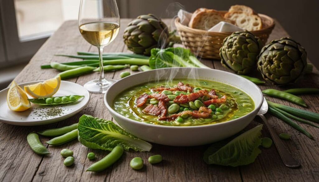 Vignarola romana: la zuppa primaverile con carciofi, fave e piselli che si prepara solo ad aprile