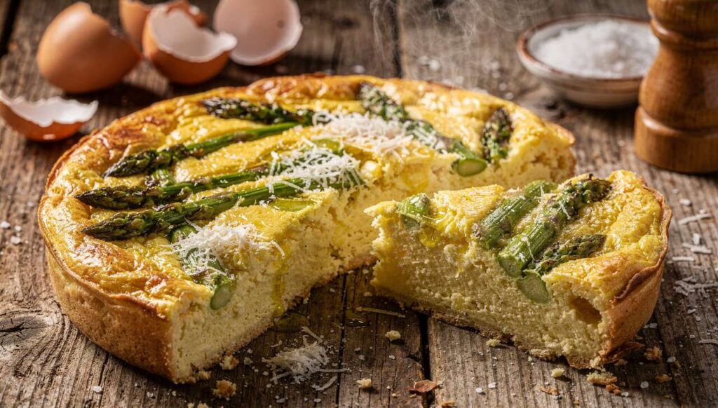 Frittata di asparagi al forno: alta, soffice e pronta con soli 4 ingredienti di stagione